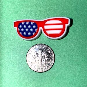 (10 for $15) Sunglasses w/a Flag Theme Independence Day Patriotic Crocs Charms